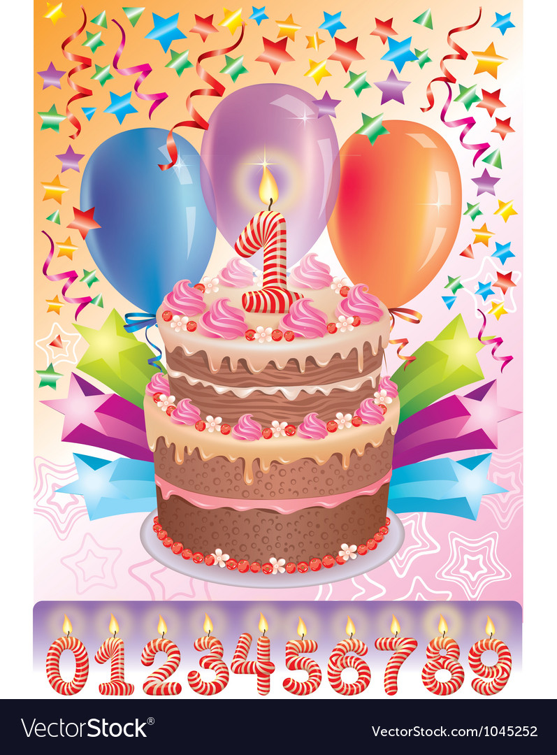 Birthday cake with the number age