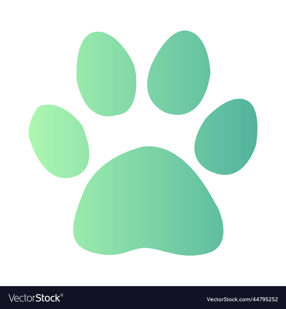 Cat paw gradient universal icon ui ux element sign