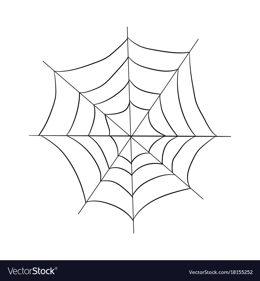 Contour pattern of a web drawing by hand