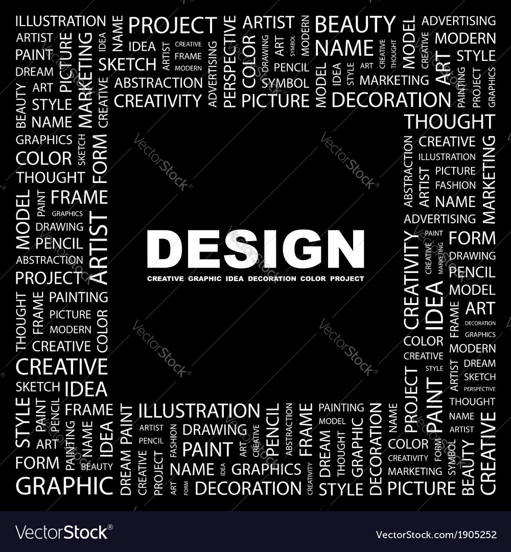 Design word cloud tag concept collage Royalty Free Vector