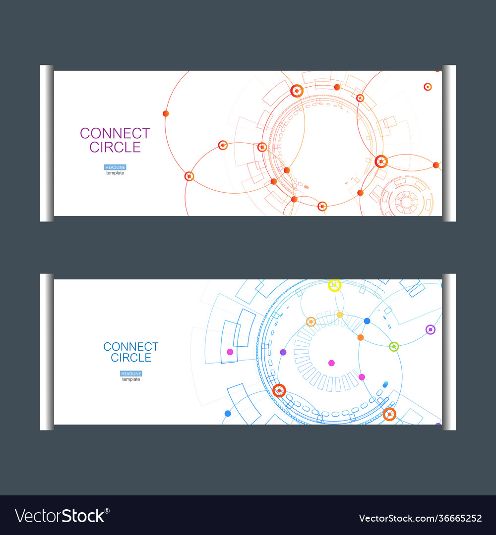 Horizontal template x-banner with abstract vector image Horizontal template x-banner with abstract