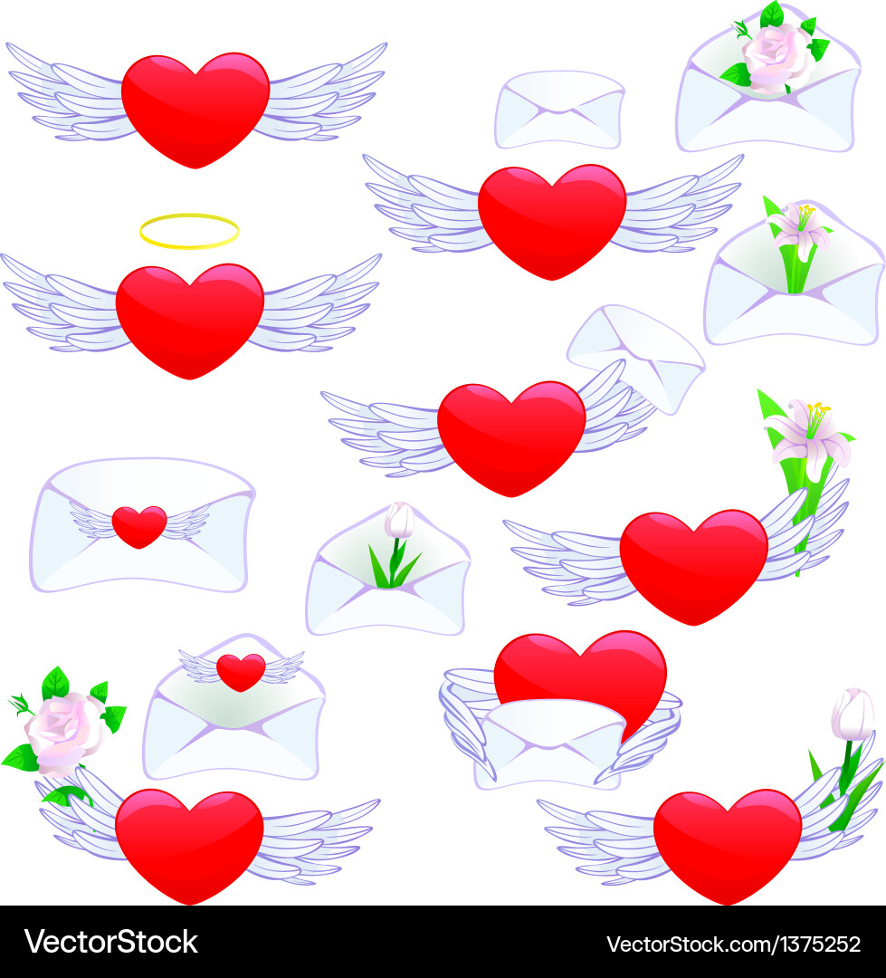 Red hearts Royalty Free Vector Image - VectorStock