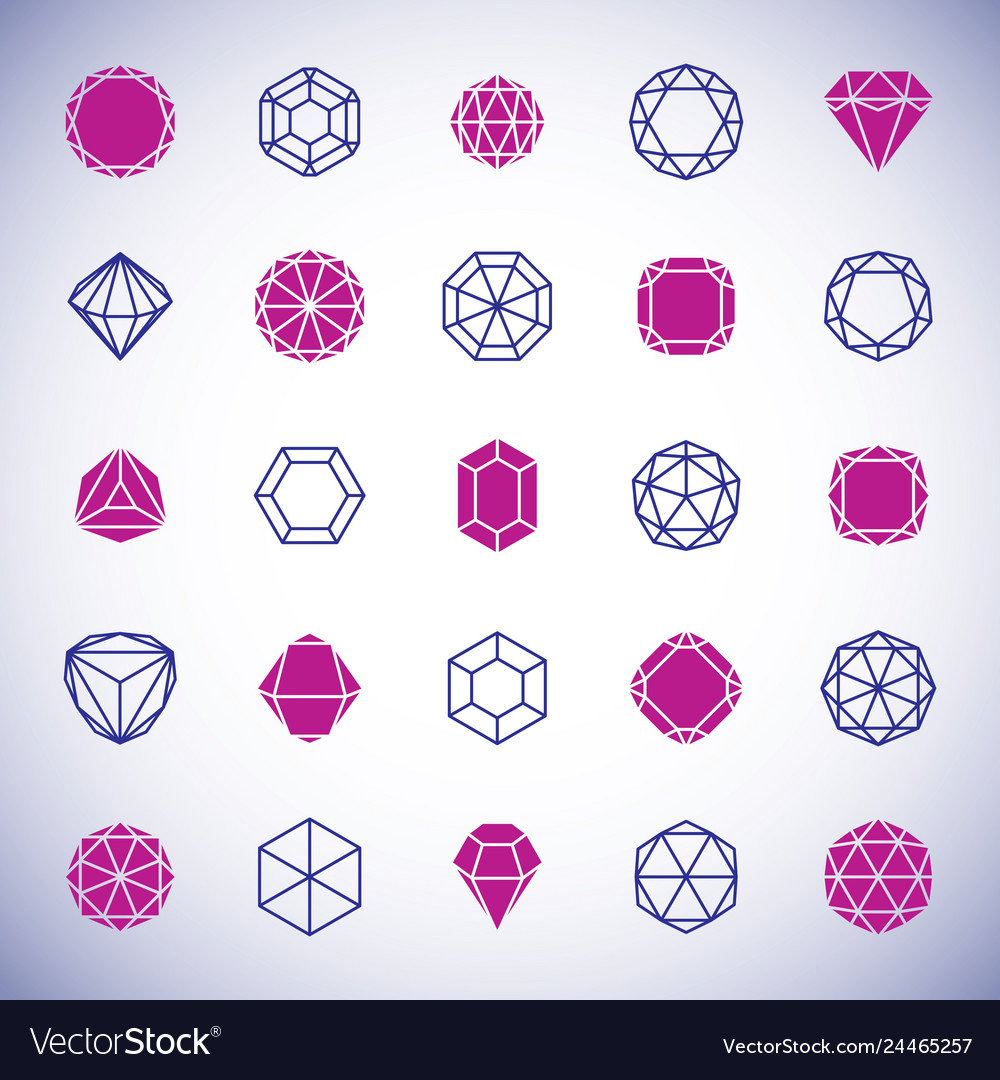 Abstract geometric forms collection can be used vector image Abstract geometric forms collection can be used