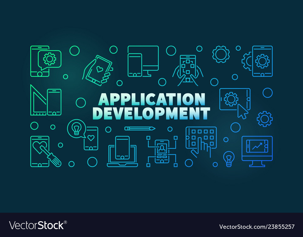 Application development colored horizontal