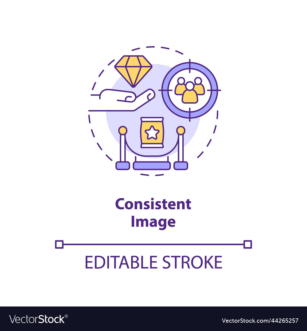 Consistent image concept icon vector image Consistent image concept icon