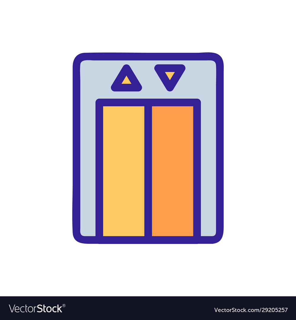 Elevator icon isolated contour symbol