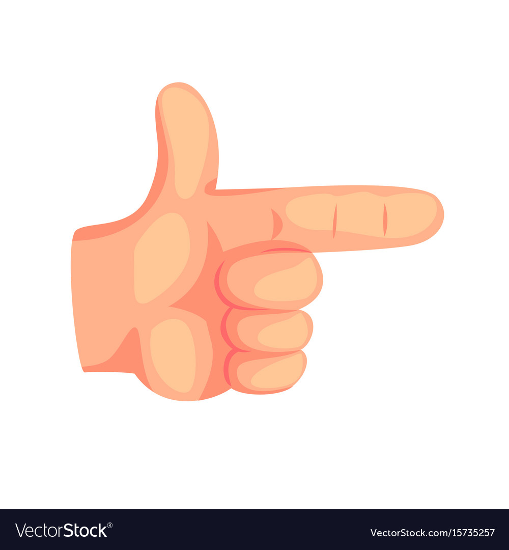 Hand pointer hand gesture with shape the Vector Image