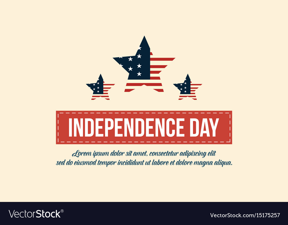 Independence day background flat Royalty Free Vector Image