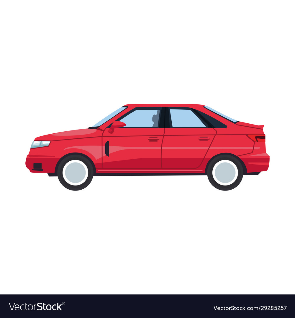 Red sedan car icon Royalty Free Vector Image - VectorStock