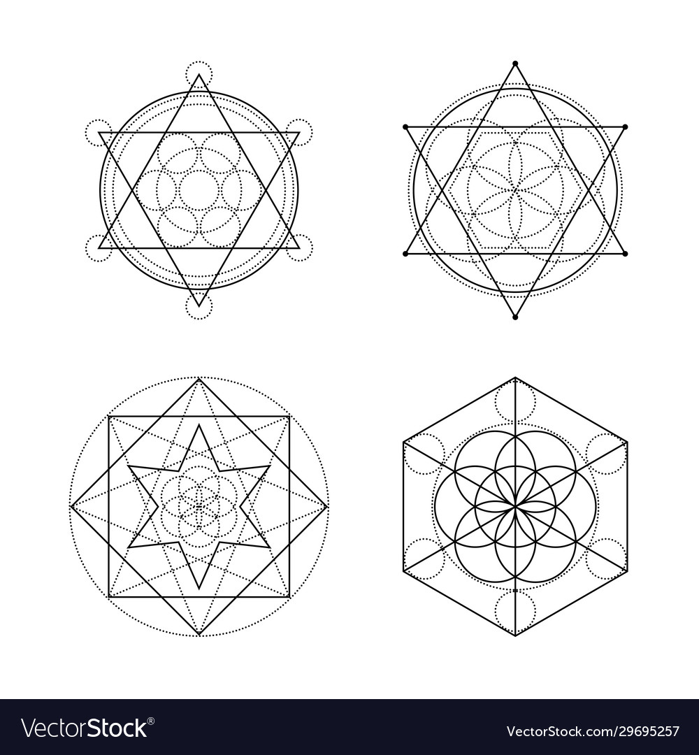 Sacred geometry set Royalty Free Vector Image - VectorStock