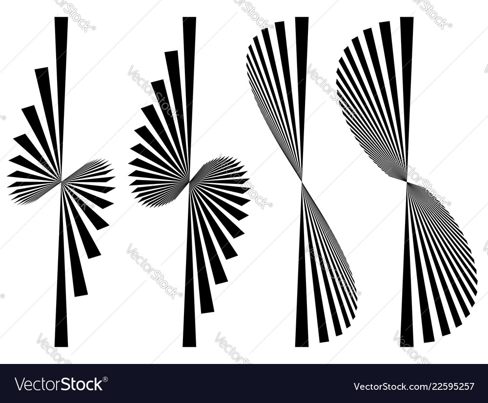 Set 4 abstract elements asymmetric converging vector image Set 4 abstract elements asymmetric converging