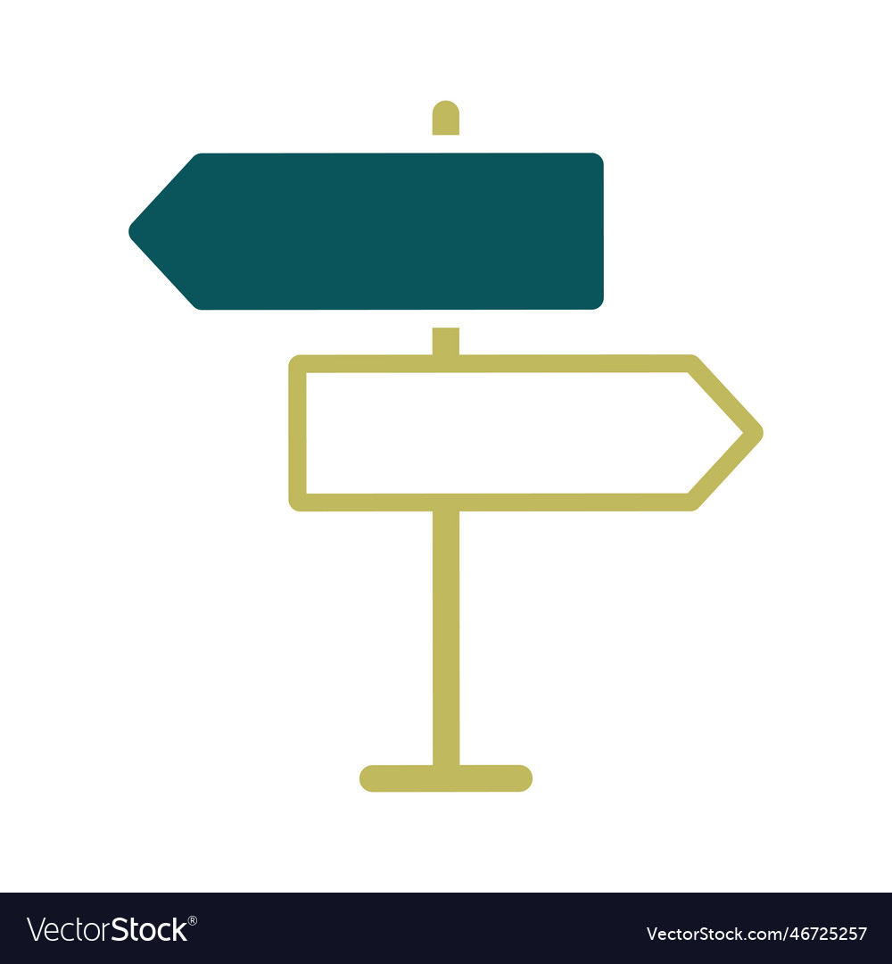 Signpost isolated icon navigation sign graph