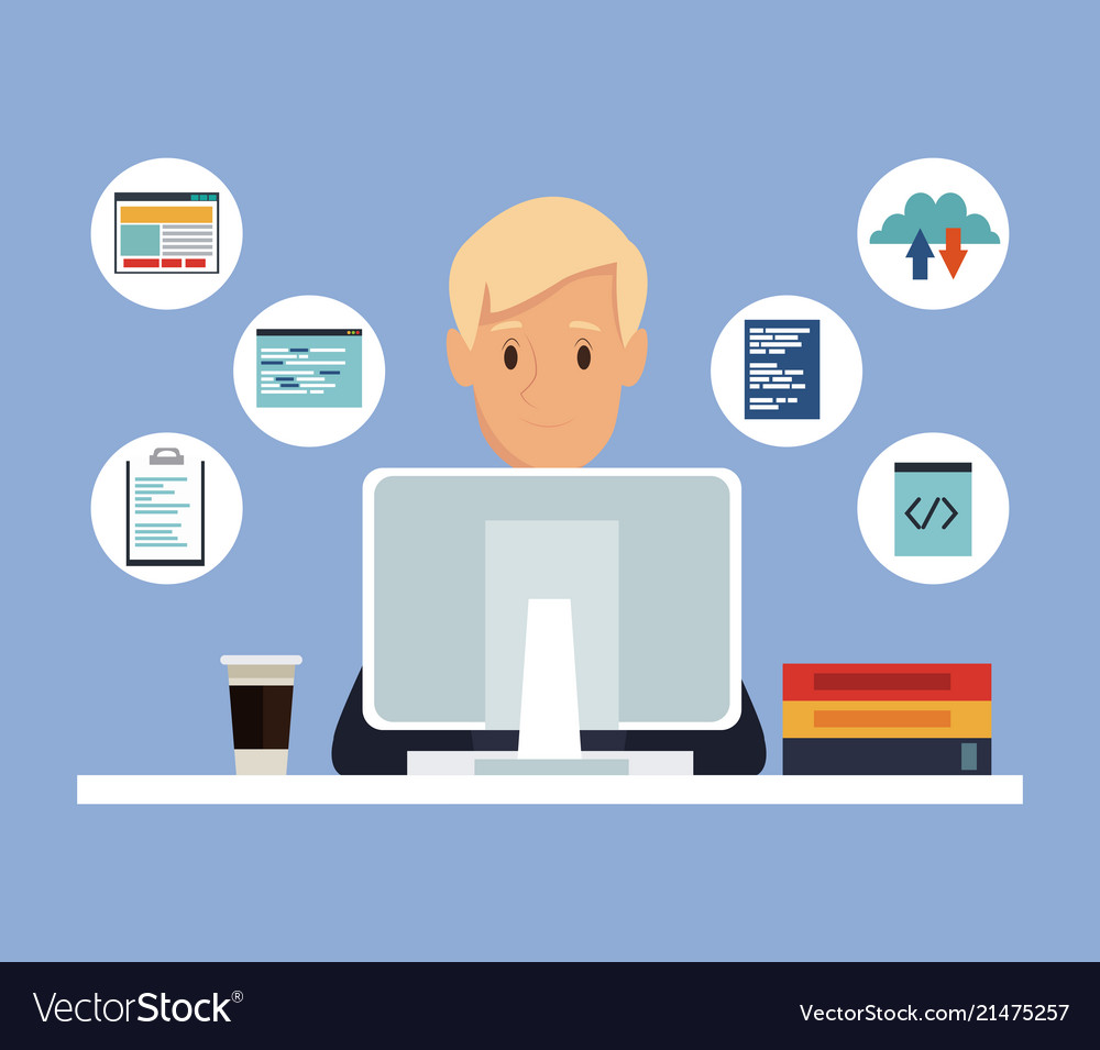 Software and programming vector image Software and programming