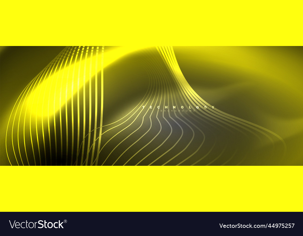 Techno neon wave lines dynamic electric motion