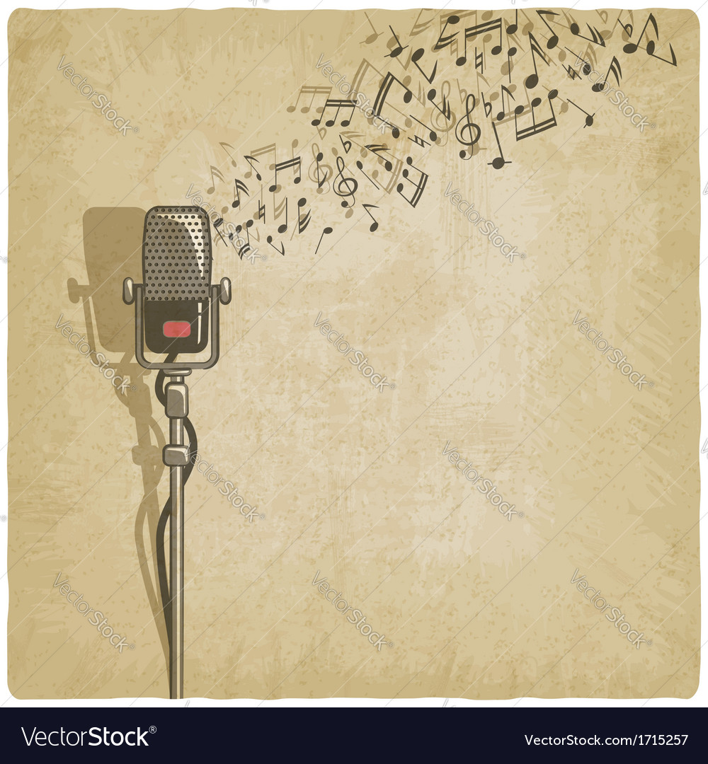 Vintage Microphone Background