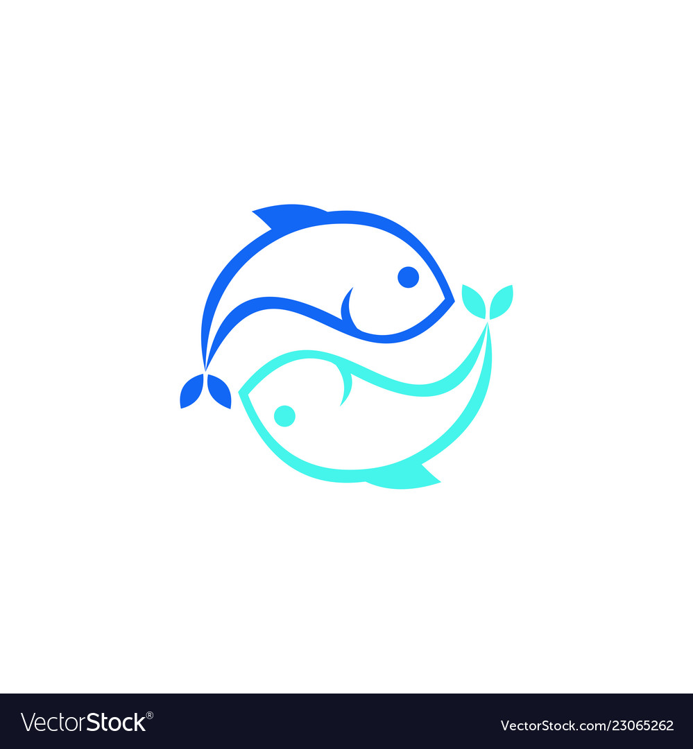 Blue Fish Logo Royalty Free Vector Image - Vectorstock