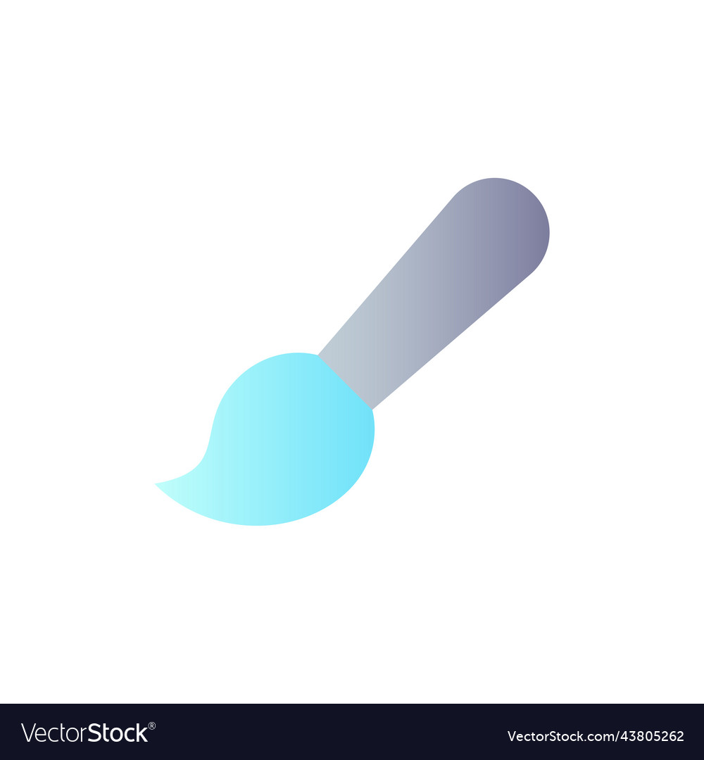 Brush flat gradient color ui icon vector image Brush flat gradient color ui icon
