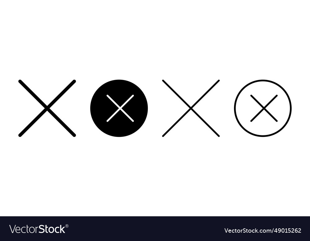 Close icon delete remove cancel exit symbol vector image Close icon delete remove cancel exit symbol