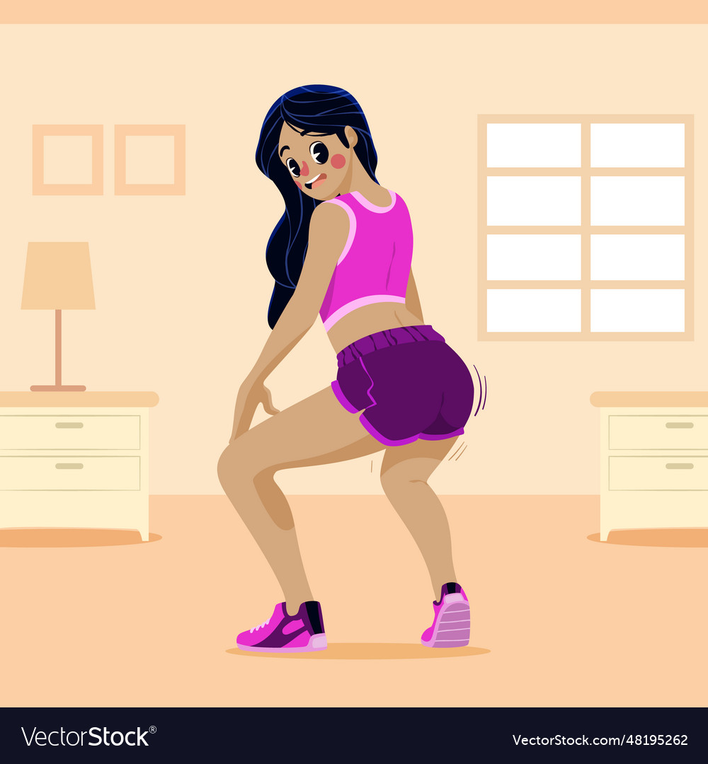 Hand drawn twerk Royalty Free Vector Image VectorStock