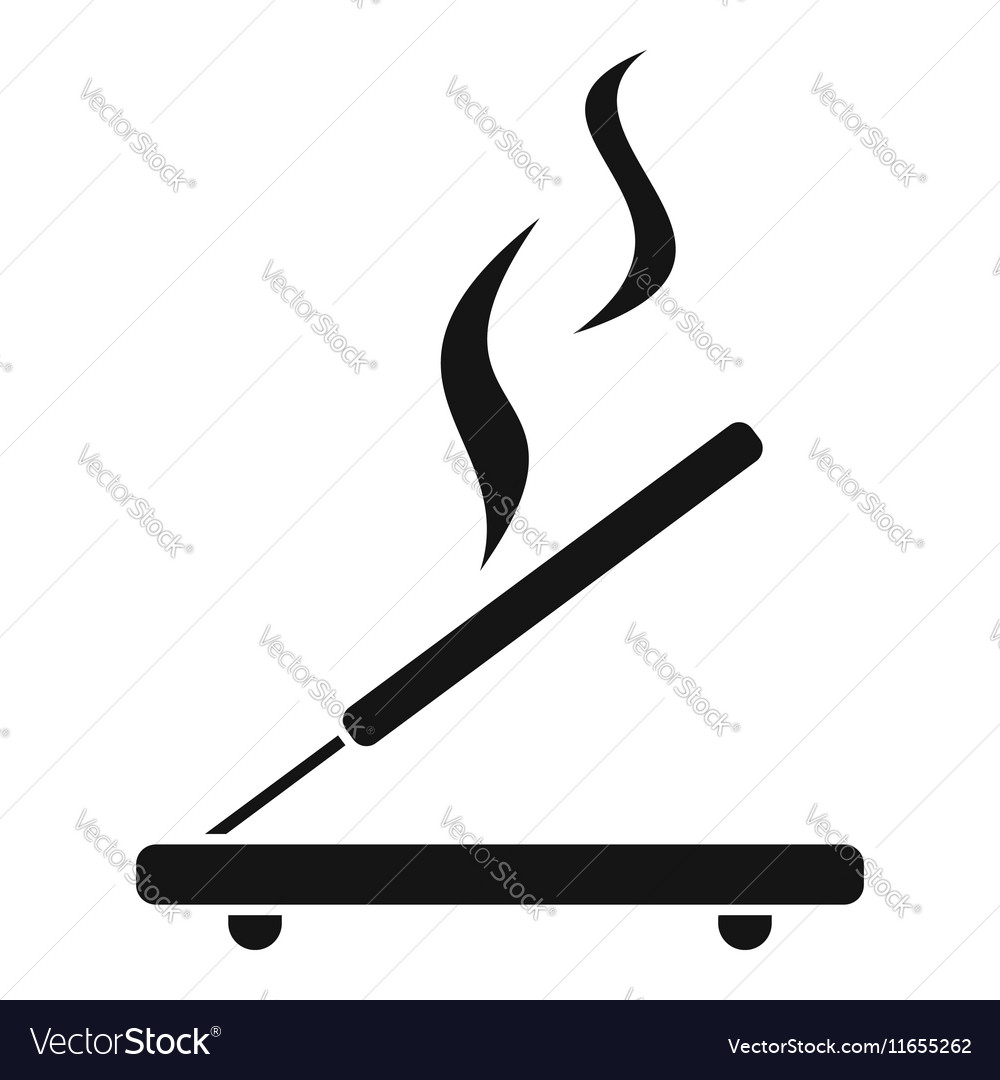 Incense sticks icon simple style Royalty Free Vector Image