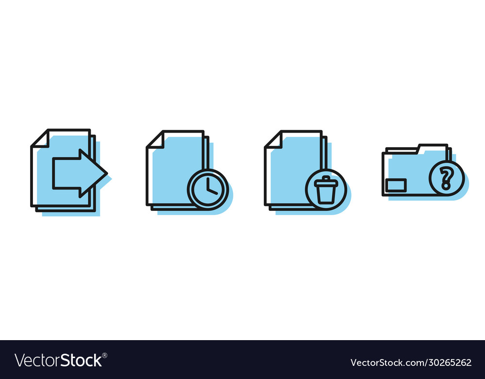 Set line delete file document next page arrow