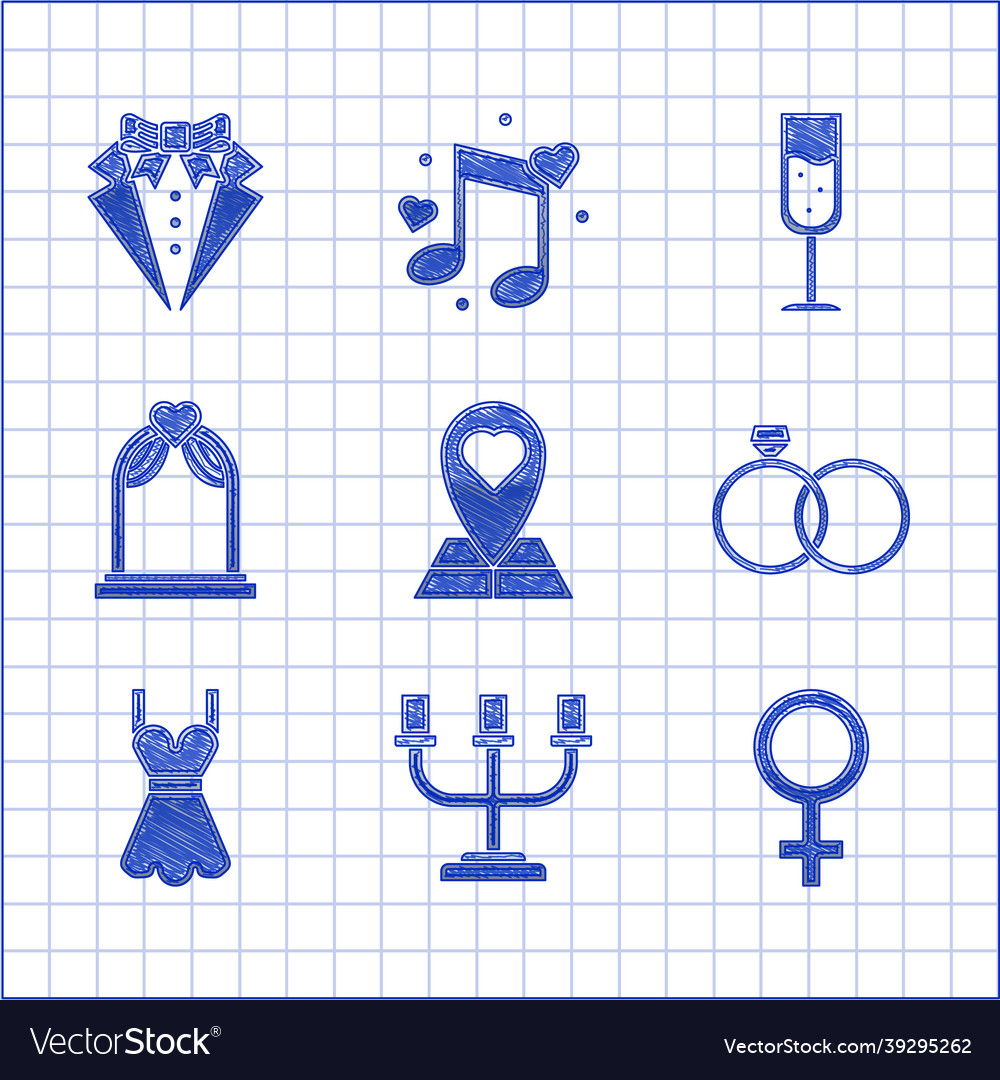 Set map pointer with heart candlestick female vector image Set map pointer with heart candlestick female