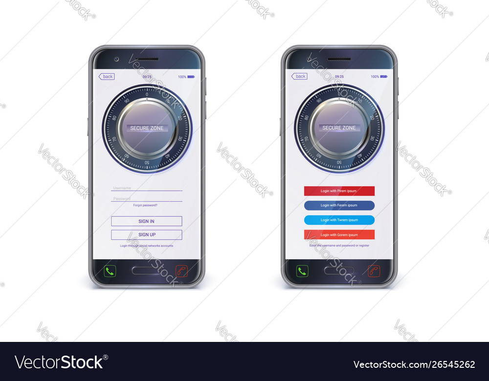 Smartphone mobile phone isolated ui design Vector Image