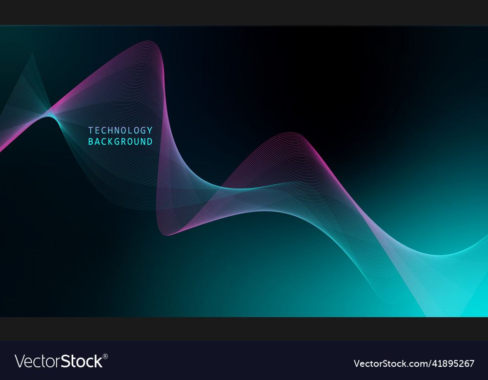 Abstract wave technology background with blue