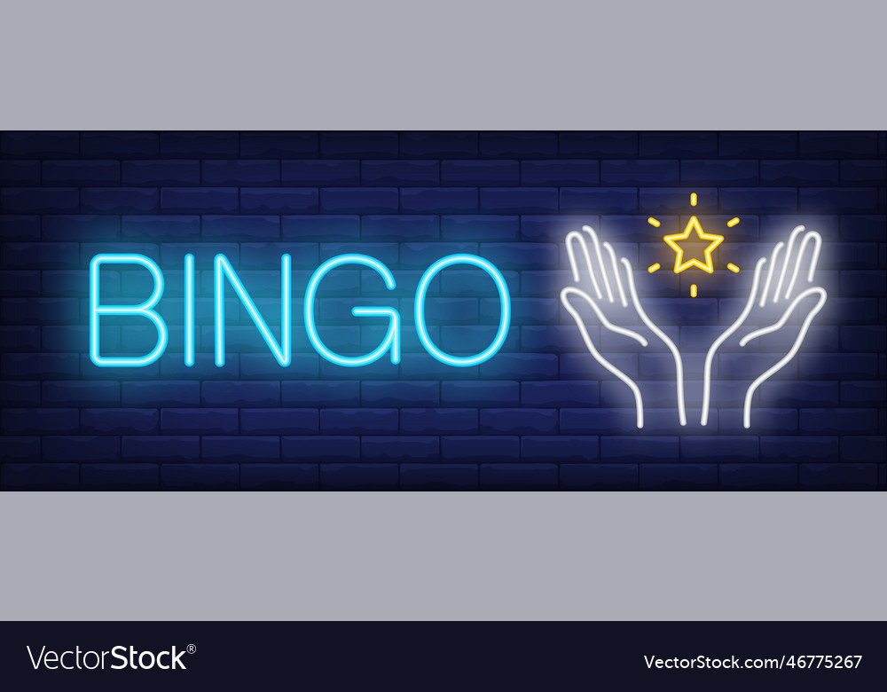 Bingo Neon Sign Royalty Free Vector Image Vectorstock