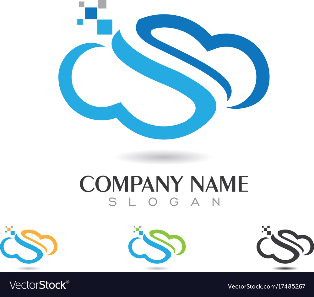 Cloud logo template