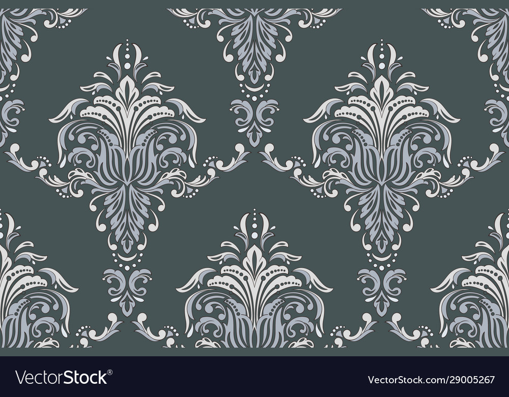 Damask seamless pattern element classical vector image Damask seamless pattern element classical