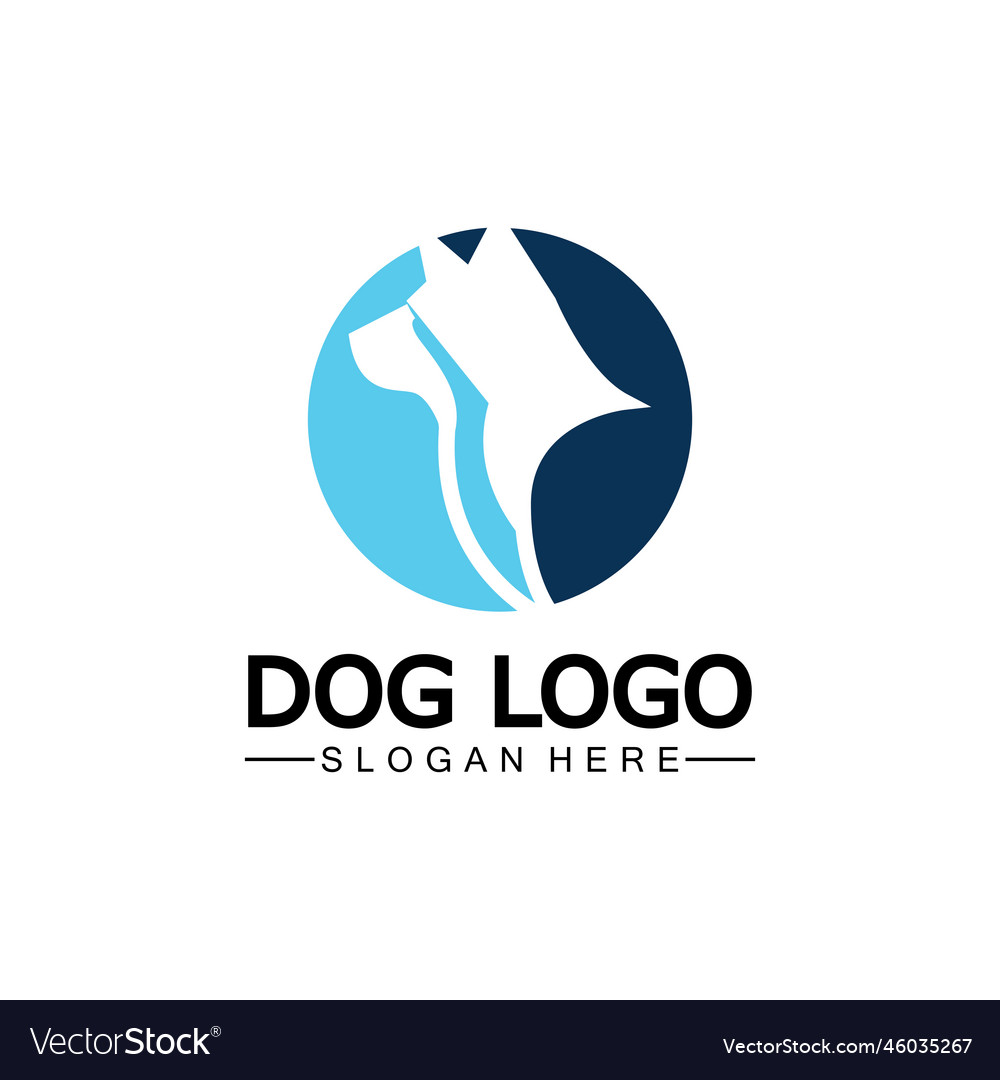 Dog logo and icon design Royalty Free Vector Image