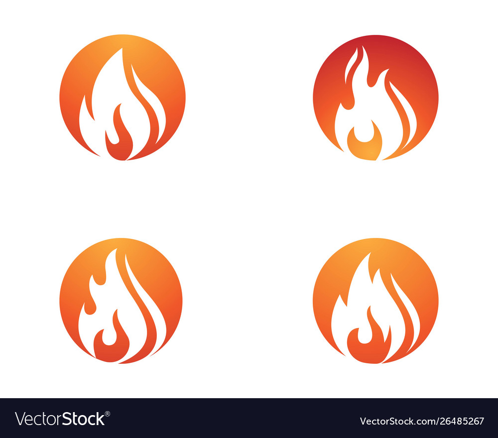 Fire flame icon design vector image Fire flame icon design