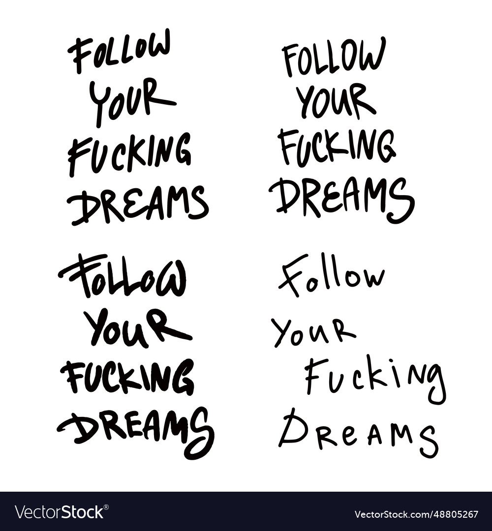 Folgen Sie Ihren Träumen Lettering