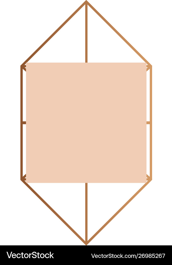 Label polygonal linear template white background Vector Image