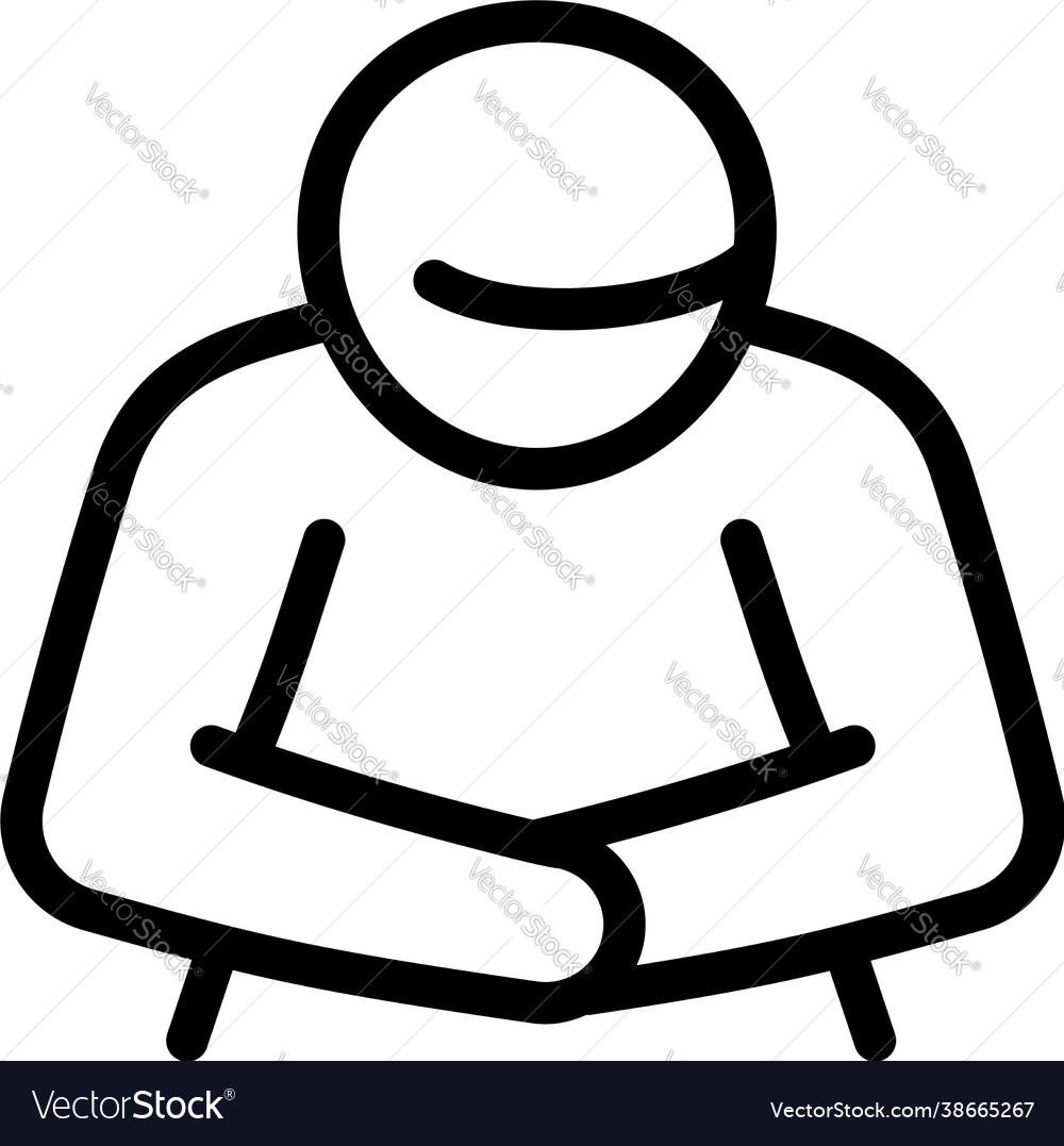 Man frostbite icon outline style Royalty Free Vector Image