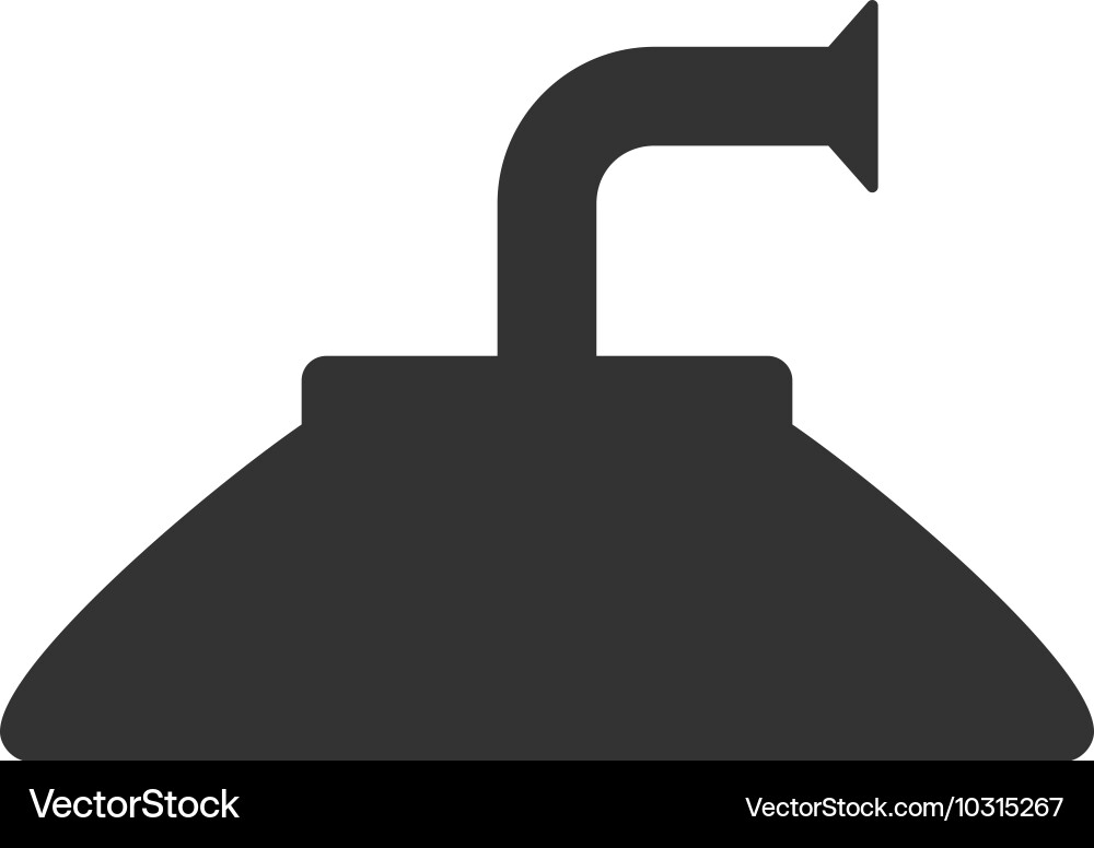 Shower head flat icon Royalty Free Vector Image