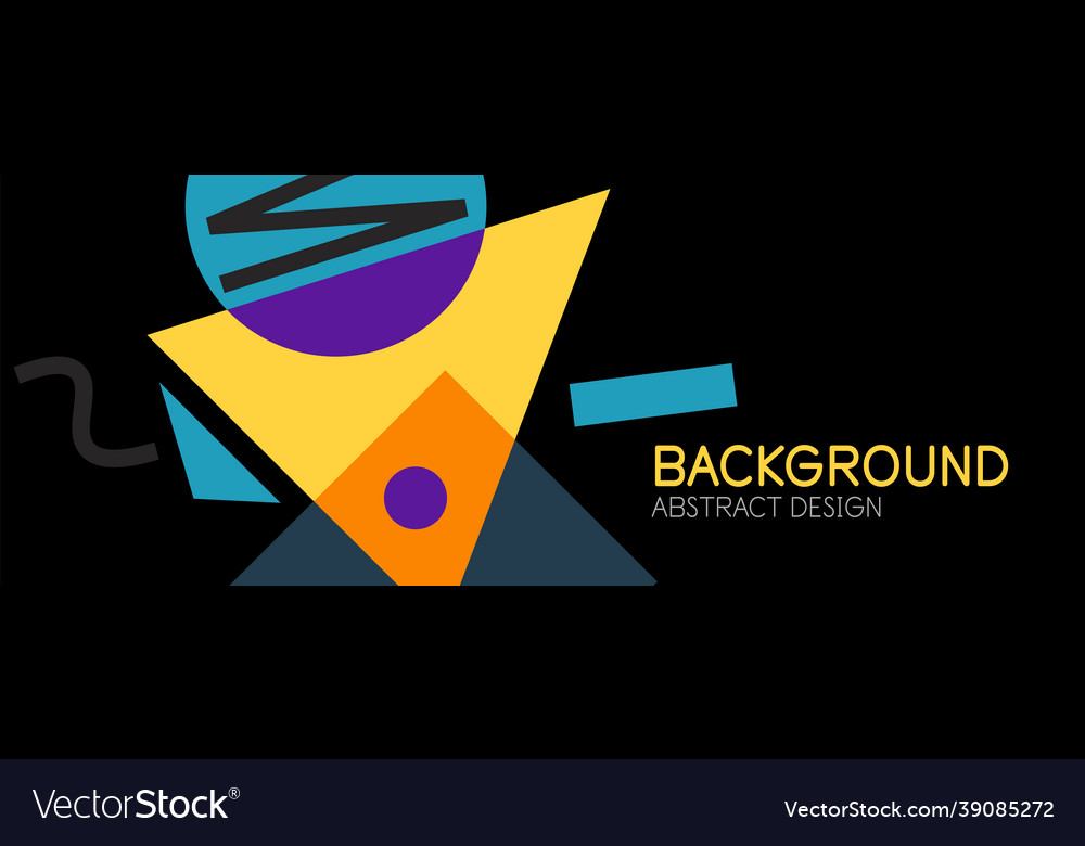 Abstract background blocks lines triangles vector image Abstract background blocks lines triangles