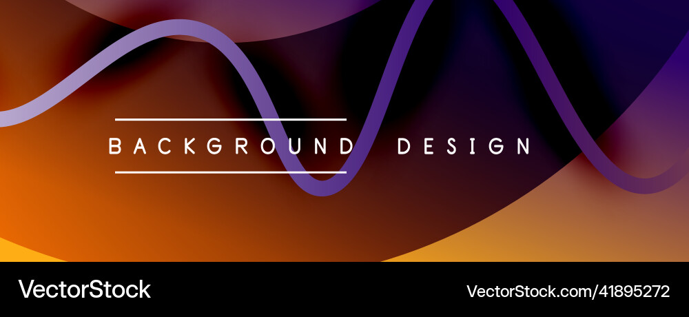 Abstract gradient background with wave line Vector Image