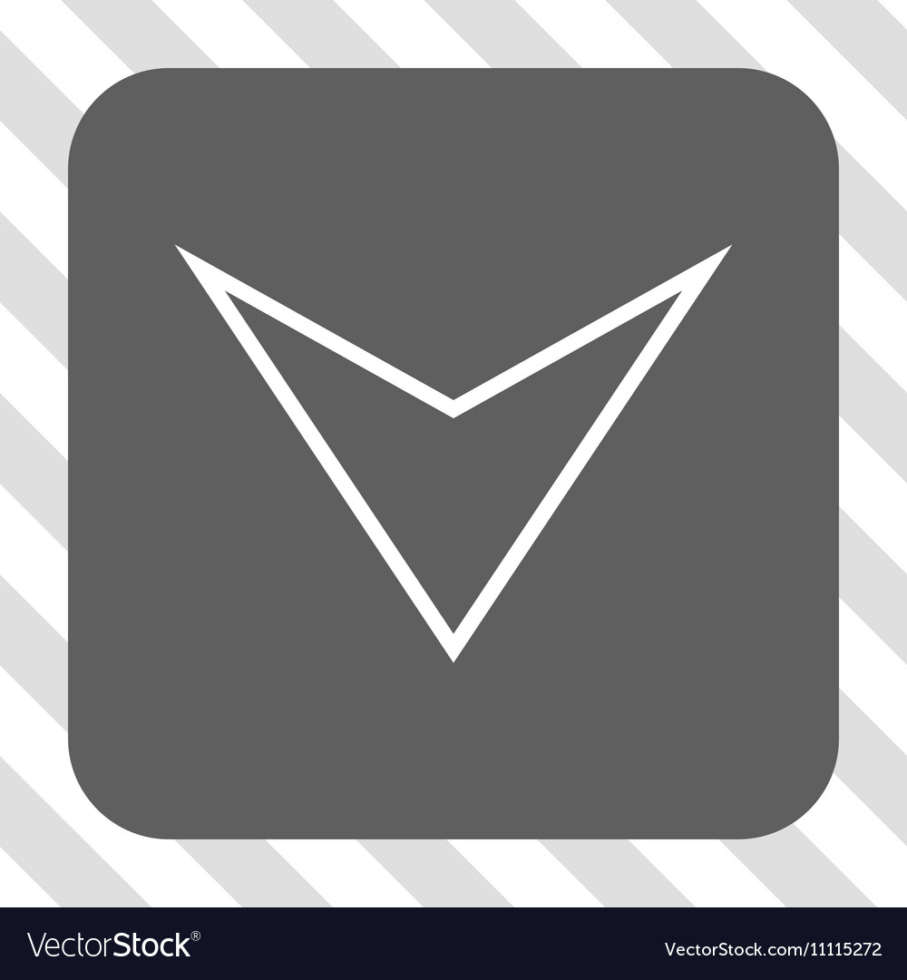 Arrowhead down rounded square button