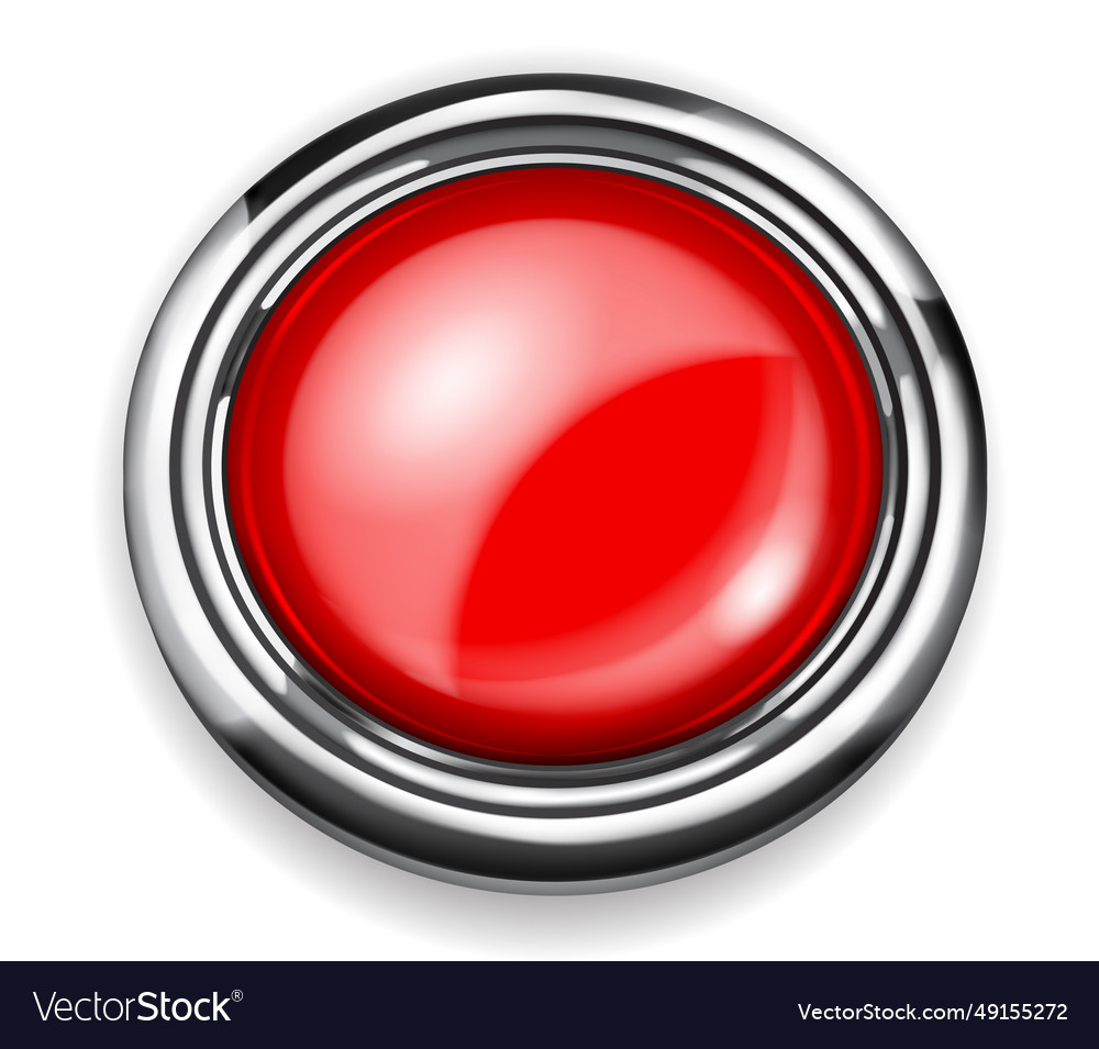 Big Button With Metallic Border Royalty Free Vector Image