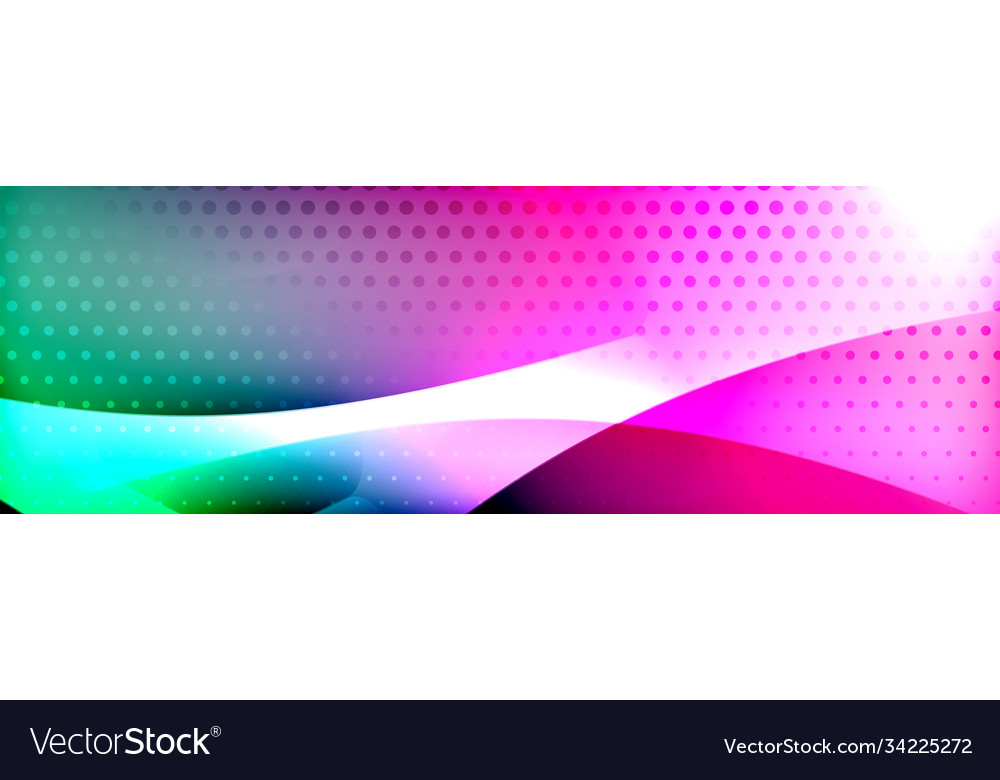 Fluid gradient neon color waves abstract vector image Fluid gradient neon color waves abstract