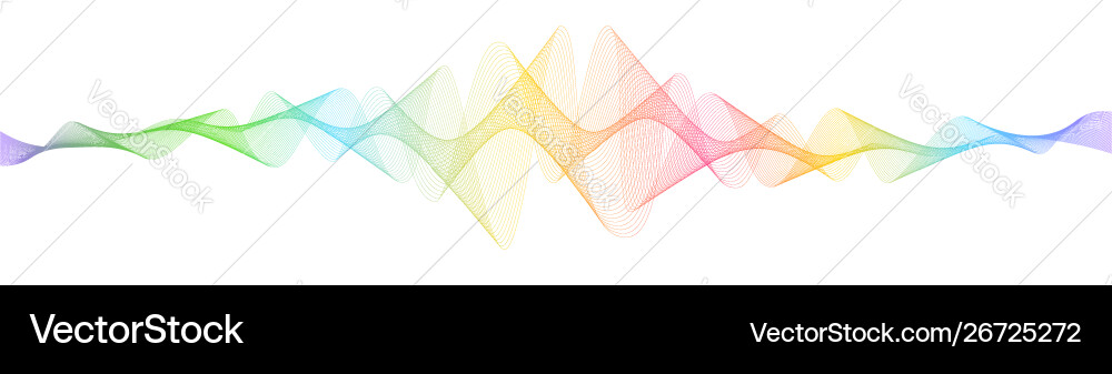 Futuristic background with dynamic waves Vector Image