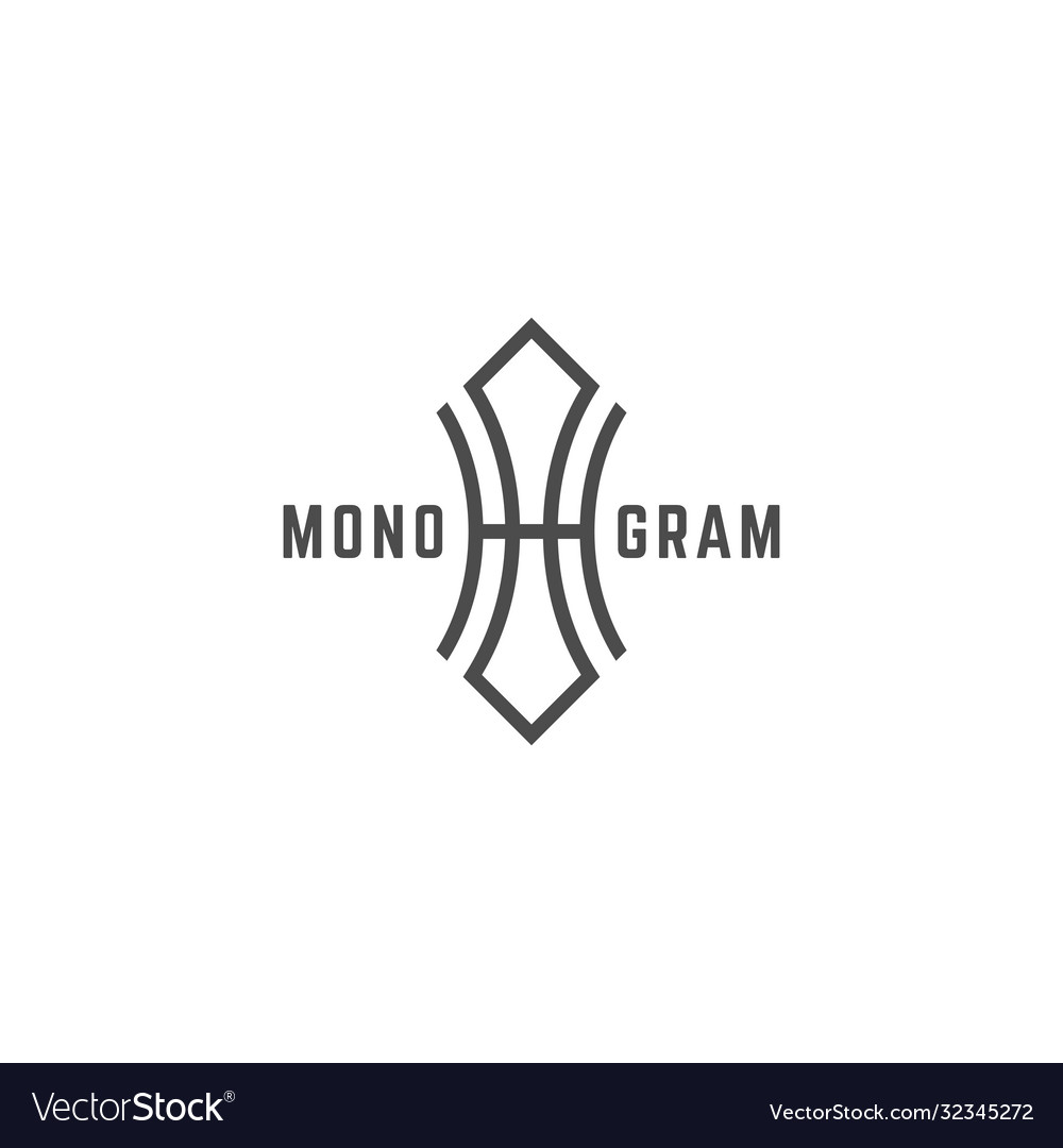 Geometric monogram ho