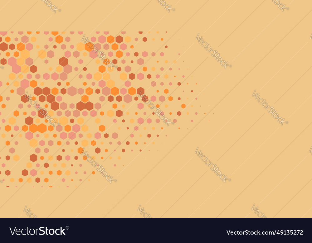 Geometric multi size hexagon with color