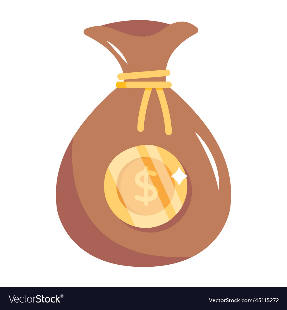 Get a glimpse of money sack flat icon