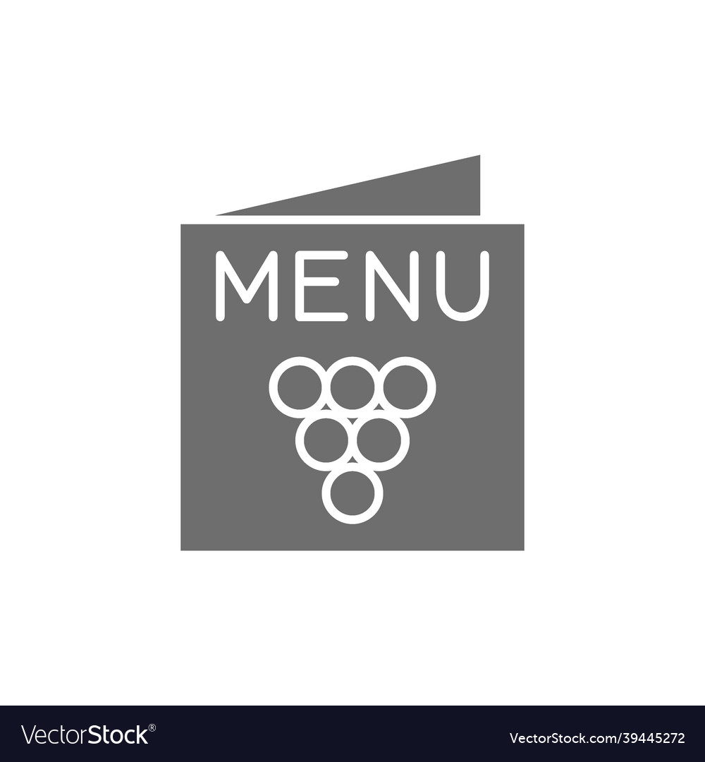 Menu wine list line icon isolated on white