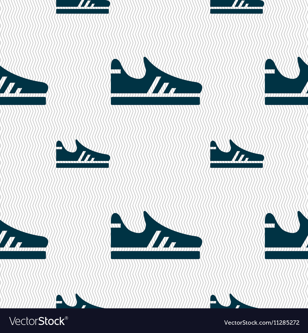 Running shoe icon sign seamless pattern