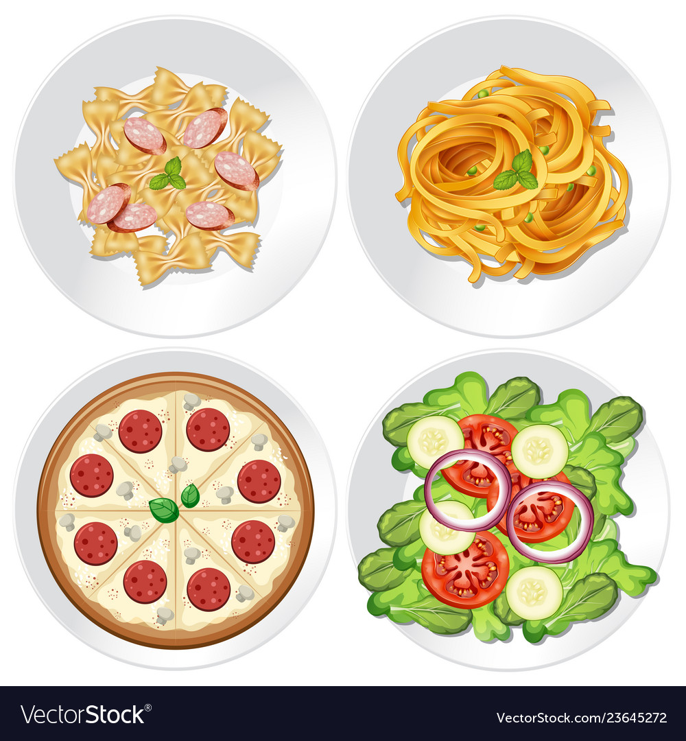 Set of healthy food Royalty Free Vector Image - VectorStock