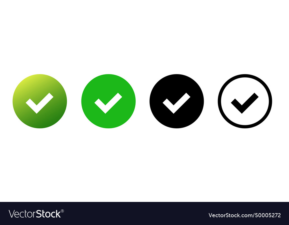 Simple minimalistic check mark icon
